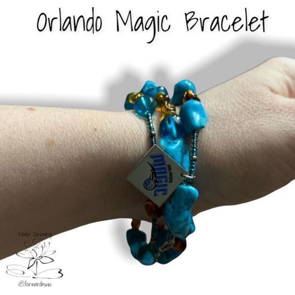 Orlando Magic Howlite Wire Wrap Bracelet ￼ - Picture 5 of 7